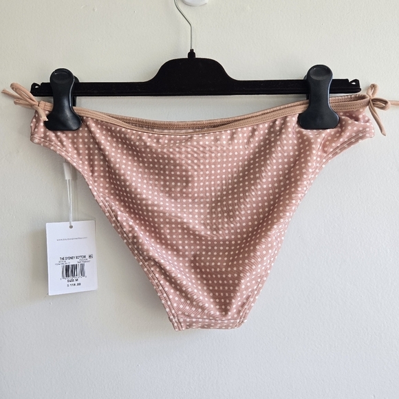 New Solid & Striped Sydney Baby Polkadot Taupe Bikini Top/Bottom Set NWT Medium - Picture 10 of 11